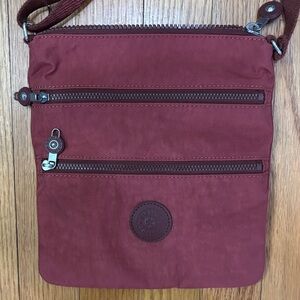 Kipling Crossbody Bag in Burgundy Red